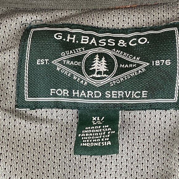 GH Bass 1/4 Snap Sweater Men’s XL Pullover Orange Gray Hybrid Polyester Nylon - Picture 6 of 10